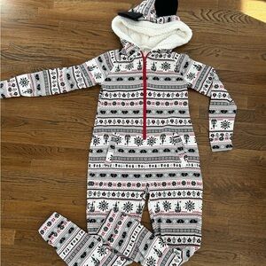 Cozy Fair Isle Hooded Onesie